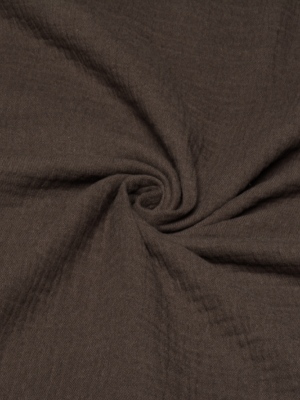 Dvojitá gázovina / mušelín hnědá tmavá